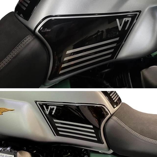 Autocollants 3D Protections Latéral pour Réservoir Compatible Avec Moto Guzzi