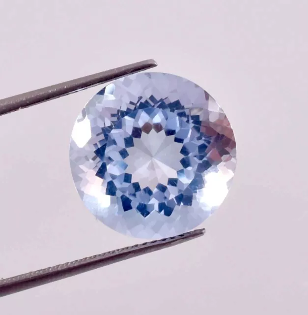 9,45 ct natürlicher, bläulicher AQUAMARIN, rund geschliffener, loser...