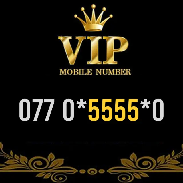 Gold Vip Memorable Phone Number Easy To Remember Mobile Business Simcard - 5555