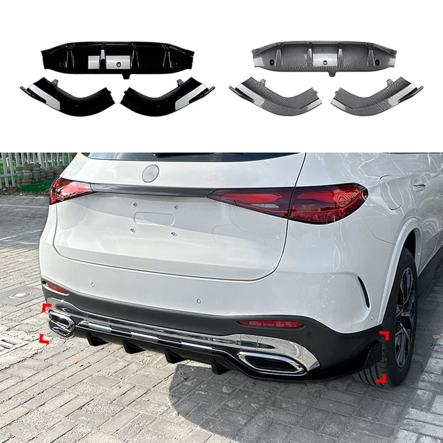 Labbro diffuso paraurti posteriore per Benz GLC classe X254 GLC260 GLC300 AMG 2023-UP nero