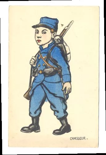 CPA Military Fantasy Le Chasseur Hand Painted Card Fantasy Postcard