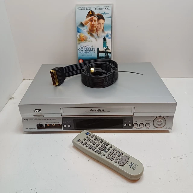 JVC HR-S4600U SUPER VHS S-VHS SVHS ET VCR 4 Head Hi-Fi Deck - Tested