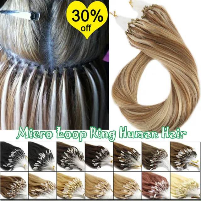 50 100 150 Easy Loop Extensions De Cheveux Pose A Froid Remy Naturels Micro Ring
