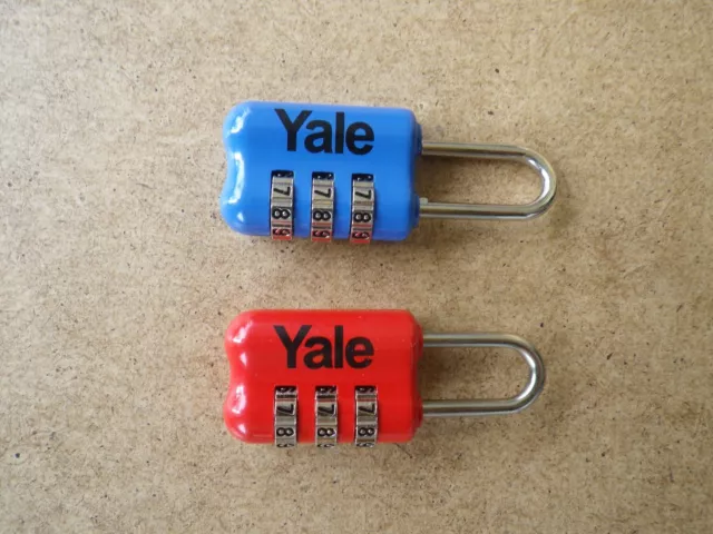 Cadenas Valise Serrure Verrou Metal Marque "Yale" Code 3 Chiffres Par Lot De 2