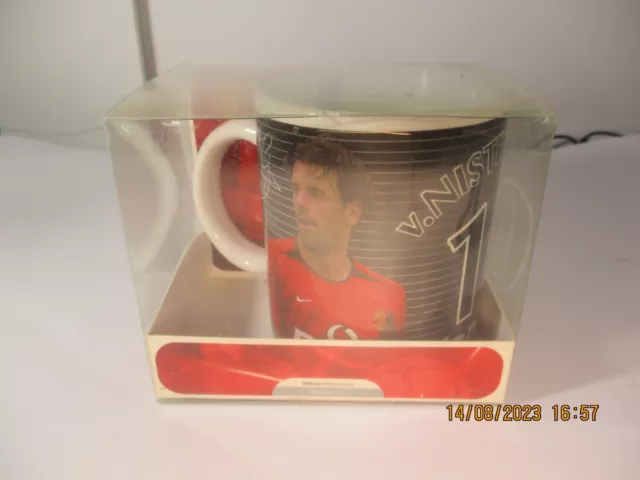 Manchester United Nistelrooy Coffee Mug 2002 Official Merchandise Boxed .