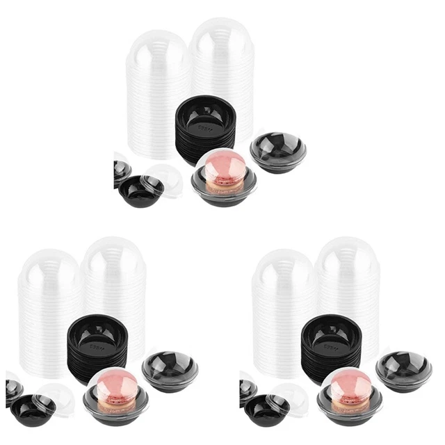 150 Confezioni Contenitore Cupcake Trasparente In Plastica, Singolo G9Z9