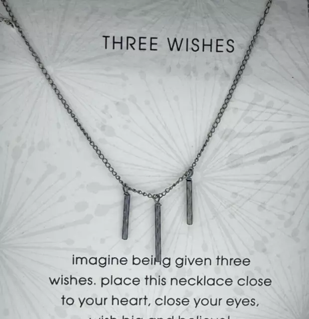 Dogeared Women's 'Three Wishes' Make a Wish Gold Necklaces Pendant 18'' 471