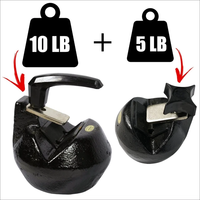 1x10lb 1x5lb Heavy Duty Moulded Metal Counterweight Stabilizer for Booms, Stands
