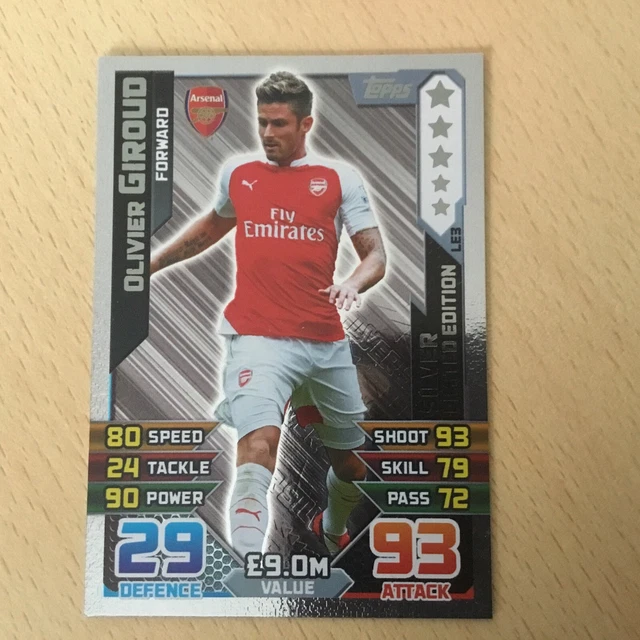 Match Attax,   2015/16,   Silver.  Limited. Edition,   (  O. Giroud,   ).Arsenal