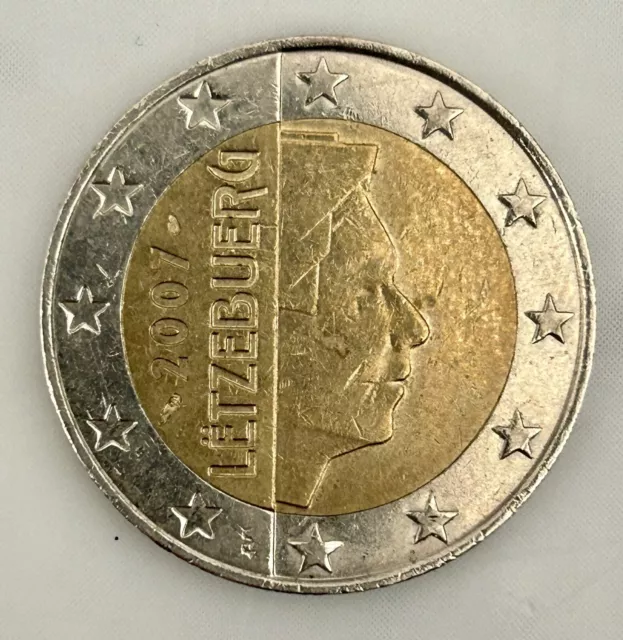 2 Euro Münze Luxemburg (Letzebuerg) 2007 - Fehlprägung - Rarität