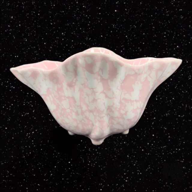 Royal Haeger? Pink Art Pottery Vase Planter Mid Century Pink White Spots Ceramic