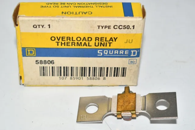 NEW Square D CC50-1 CC Series, thermal overload heater element, type CC, rated f