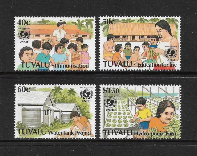 TUVALU 1996 50th Anniversary UNICEF, mint set of 4, MNH MUH