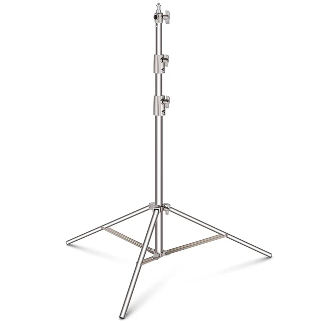 NEEWER 102"/2.6m Stainless Steel Light Stand, Spring Cushioned Heavy Duty Pho...