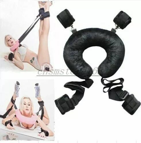 Bondage Wrist Ankle Cuffs Hand Leg slave Neck Pillow Restraints Toy Couple Game