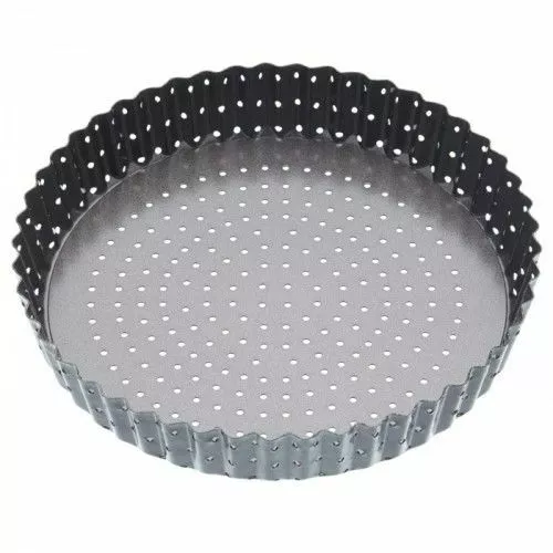 Master Class Crusty Bake Non-Stick Perforated Fluted Round Quiche Tin - 23cm