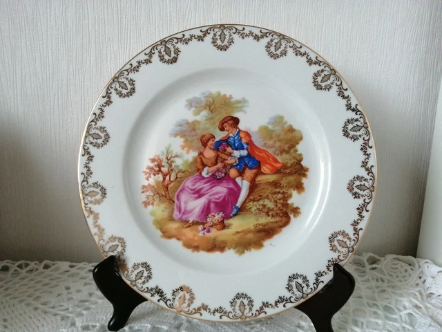 Ancienne Assiette Décorative REVOL France, étain Et Porcelaine