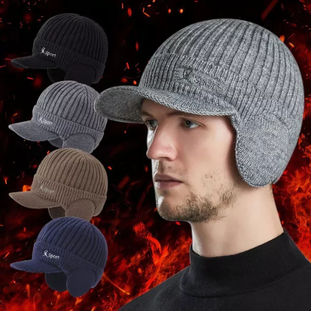 le orecchie Inverno caldo Cappello con paraorecchie Berretto lavorato a maglia