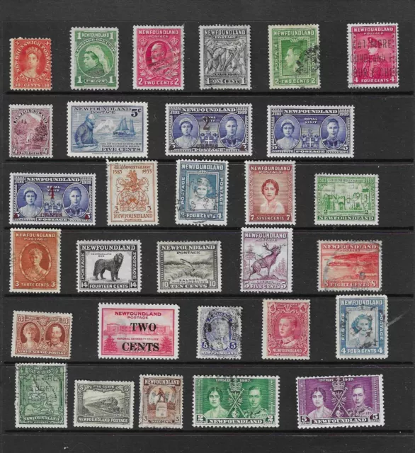 Collection Of Early Newfoundland Stamps (Ap12B)