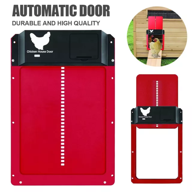 Waterproof Automatic Chicken House Door Opener Light Sensor Chicken Coop Door UK