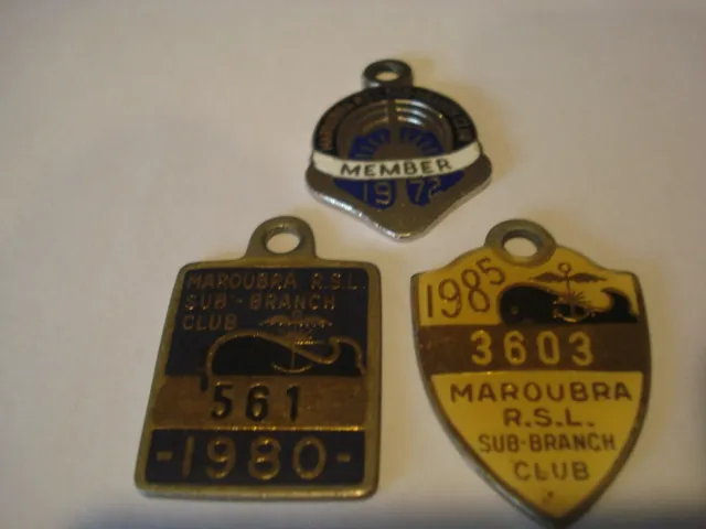Maroubra RSL Club Membership Badges
