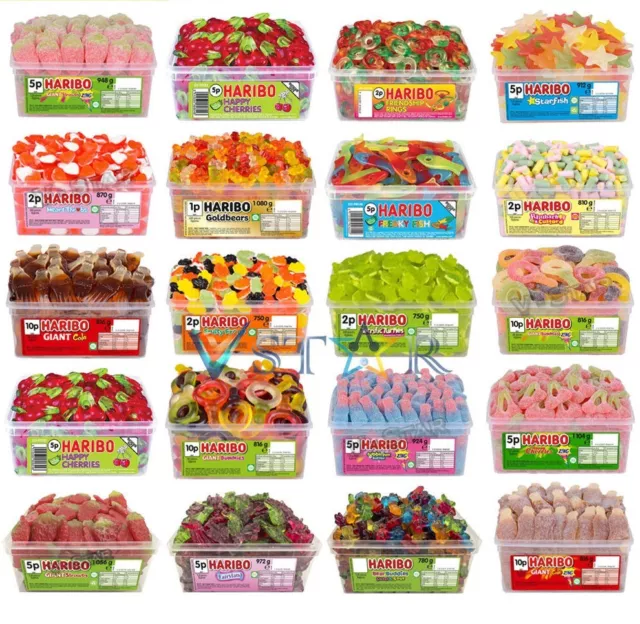 1 X Full Tub Haribo Sweets Pick N Mix Kids Candy Box Party Treats