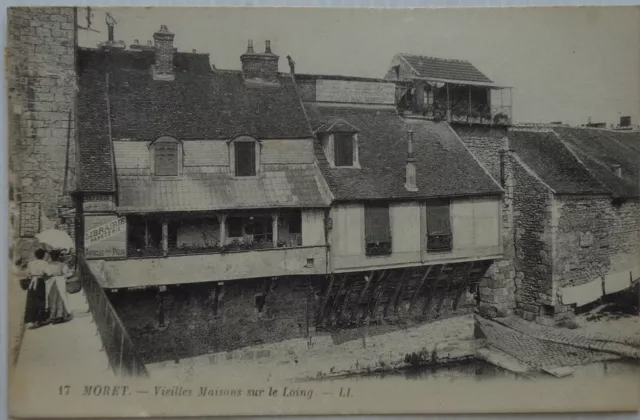Moret 77 CPA Vieilles Houses on The Loing Good Condition 1929