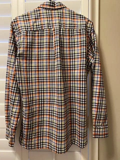 Tommy Hilfiger Custom Fit Plaid Mens Long Sleeve Button Down Shirt Medium 2