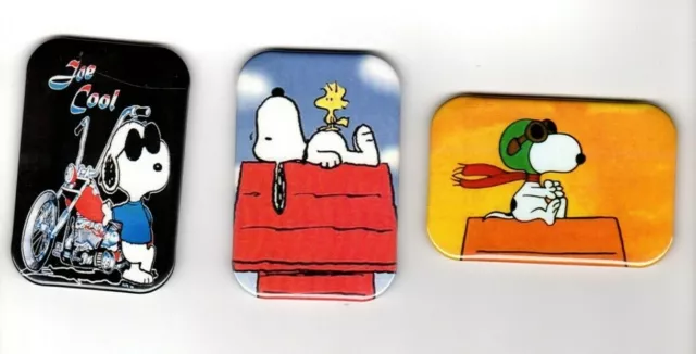 Snoopy   3 Refrigerator Magnet  2" X 3"  With Rounded Corner