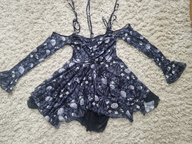 sachin and babi light blue dress Current Mood Off The Shoulder Handkerchief Mini Dress main image 0
