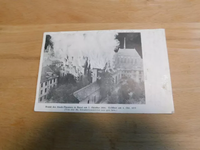 Carte Postale Bâle Brand De Ville Theaters De 7 Okt 1904 ! Pris