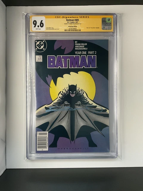 Batman #405 CGC 9.6 Frank Miller Sig Series Year One Part 2 *NEWSSTAND*