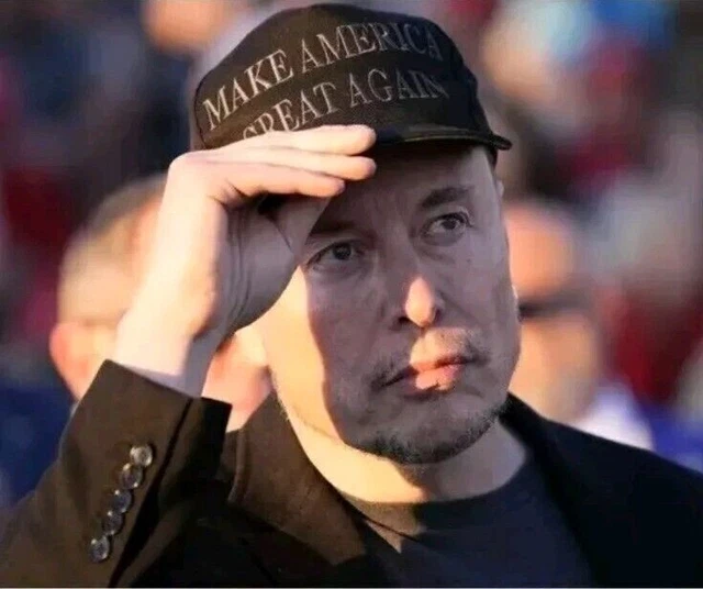 1PC Dark MAGA Hat Elon Musk Donald Trump Make America Great Again Slogan Baseball Cap