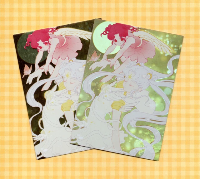 Sailor Moon Rainbow Holofoil Doujin Card 144 Sailor Chibi Chibi Stars Cosmos