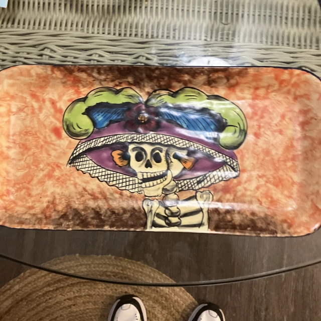 Day of the dead ceramic dish
