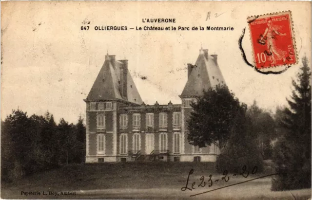 CPA AK Auvergne OLLIERGUES Le Chateau et le Parc de la Montamarie (408537)