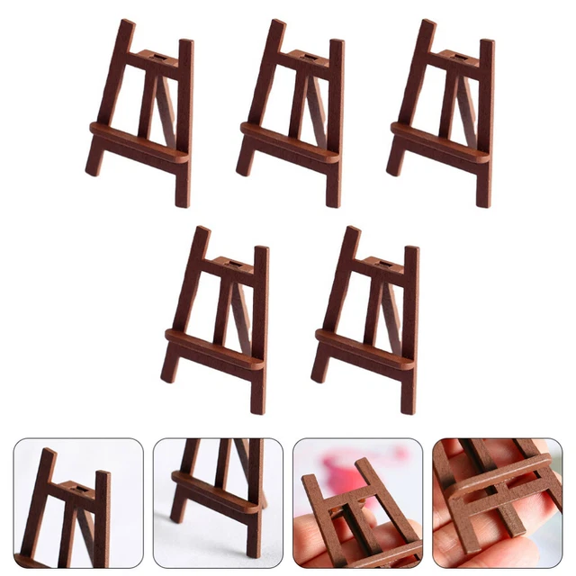 5 Pcs Tableau Micro Paysage Modèle Mini Chevalet Chevalet De Table Décorer