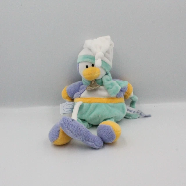 Doudou et compagnie pingouin vert bleu blanc Graines de doudou - 24528