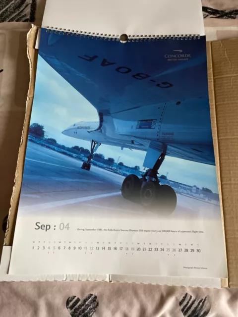 British Airways Concorde Calendar 2004. With original box 2