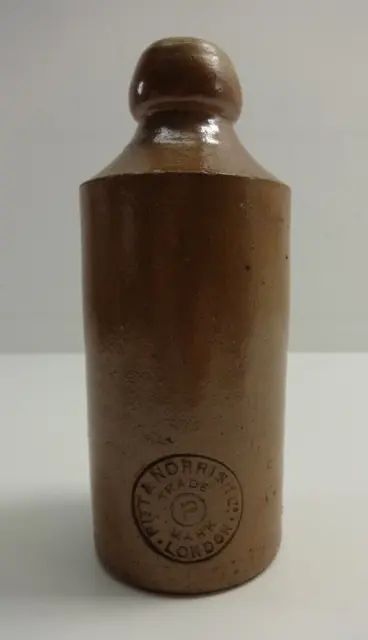 Antique Ginger Beer Stoneware Salt Glazed Bottle Victorian Pitt & Norrish Stiff