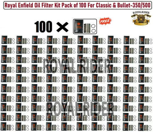 Kit de filtro de aceite Royal Enfield, paquete de 100 + 1 unidad gratis...