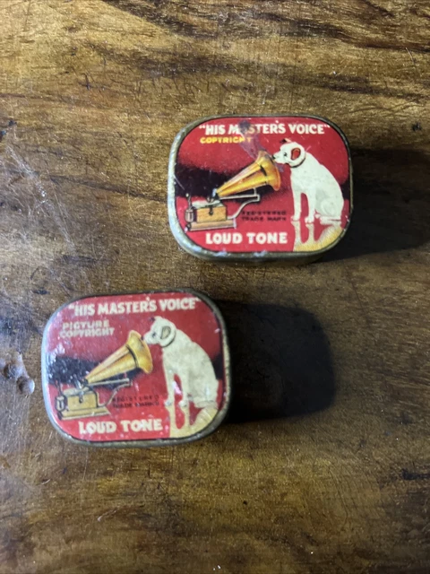Targa In Metallo Vintage "His Master's Voice" – Cartello Pubblicitario Retrò 30,5x20,3 Cm – Decorazione Per Bar, Pub, Cucina E Garage