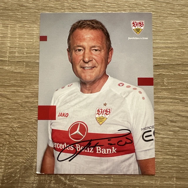 Kapitänsbinde Karlheinz Förster signiert im Rahmen VFB Stuttgart Fußba