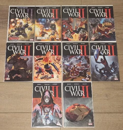 Civil War Ii #0-8 + Fcbd Complete (Marvel Comics 2016) Bendis, Coipel Nm