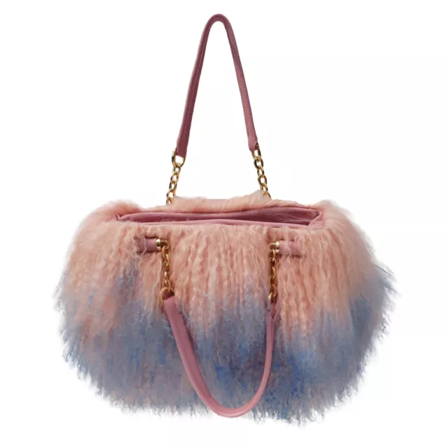 Luxury Winter Real Mongolian Fur Handbag Genuine Leather Shoulder Bag Handbag