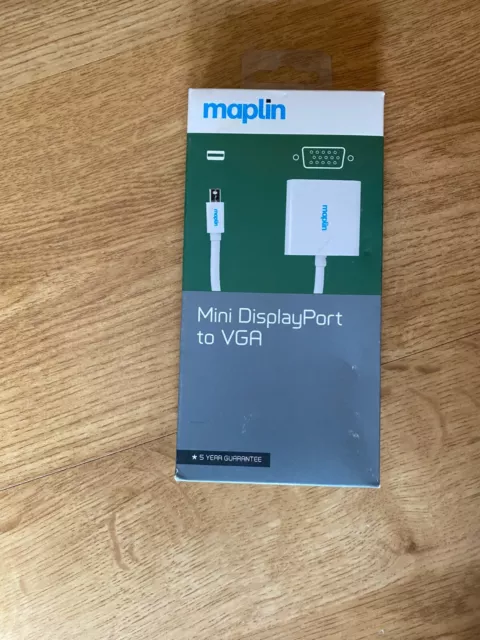 Maplin Male Mini DisplayPort To Female VGA Video Display Converter Adapter