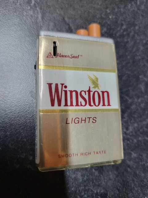 Winston Cigarette Lighter, Pack Lite Korea, Works