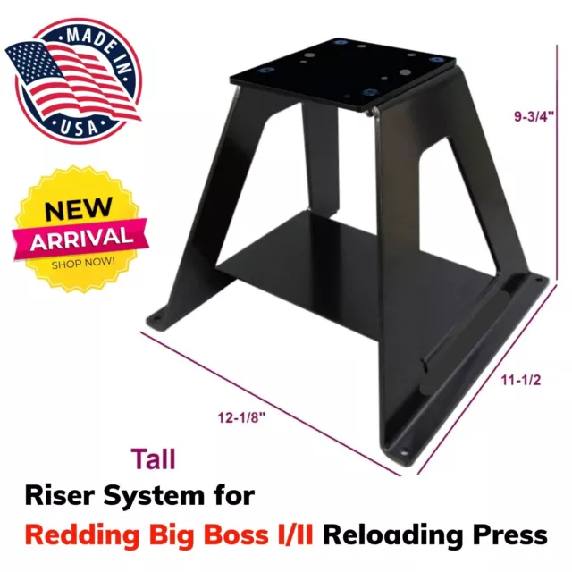 Steel Riser Mount Platform Stand for Redding Big Boss I/II Reloading Press Bench