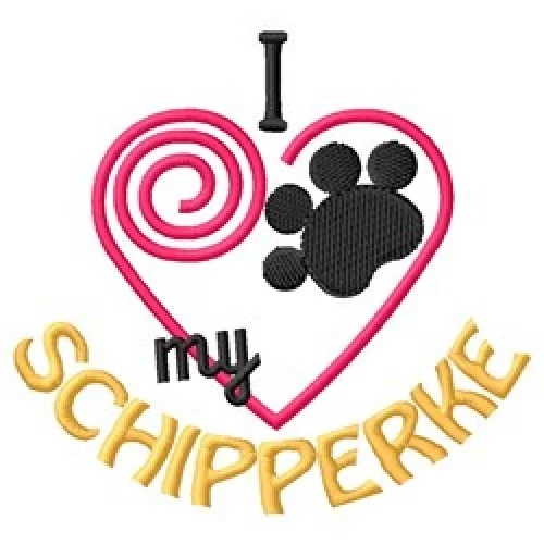I "Heart" My Schipperke Ladies Fleece Jacket 1345-2 Size S - XXL