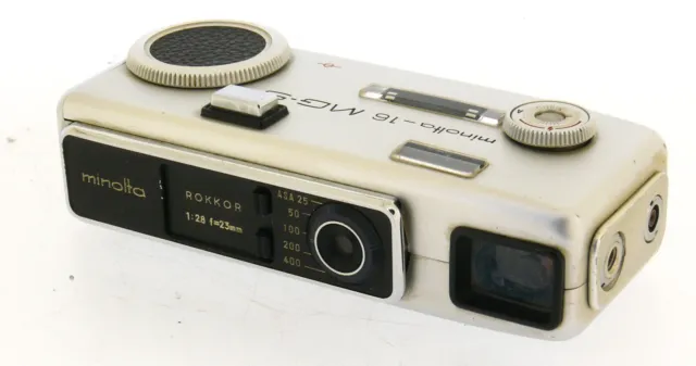 Minolta 16 Mg-S Silver Vintage Subminiature  Spy Camera Exellent